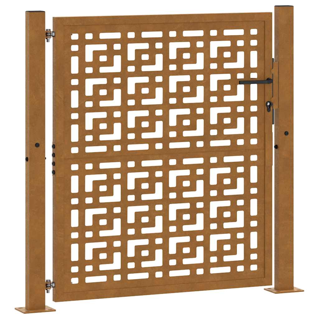 Vidaxxl Tor mit Kreuzdesign 100x100 cm wetterfester Stahl