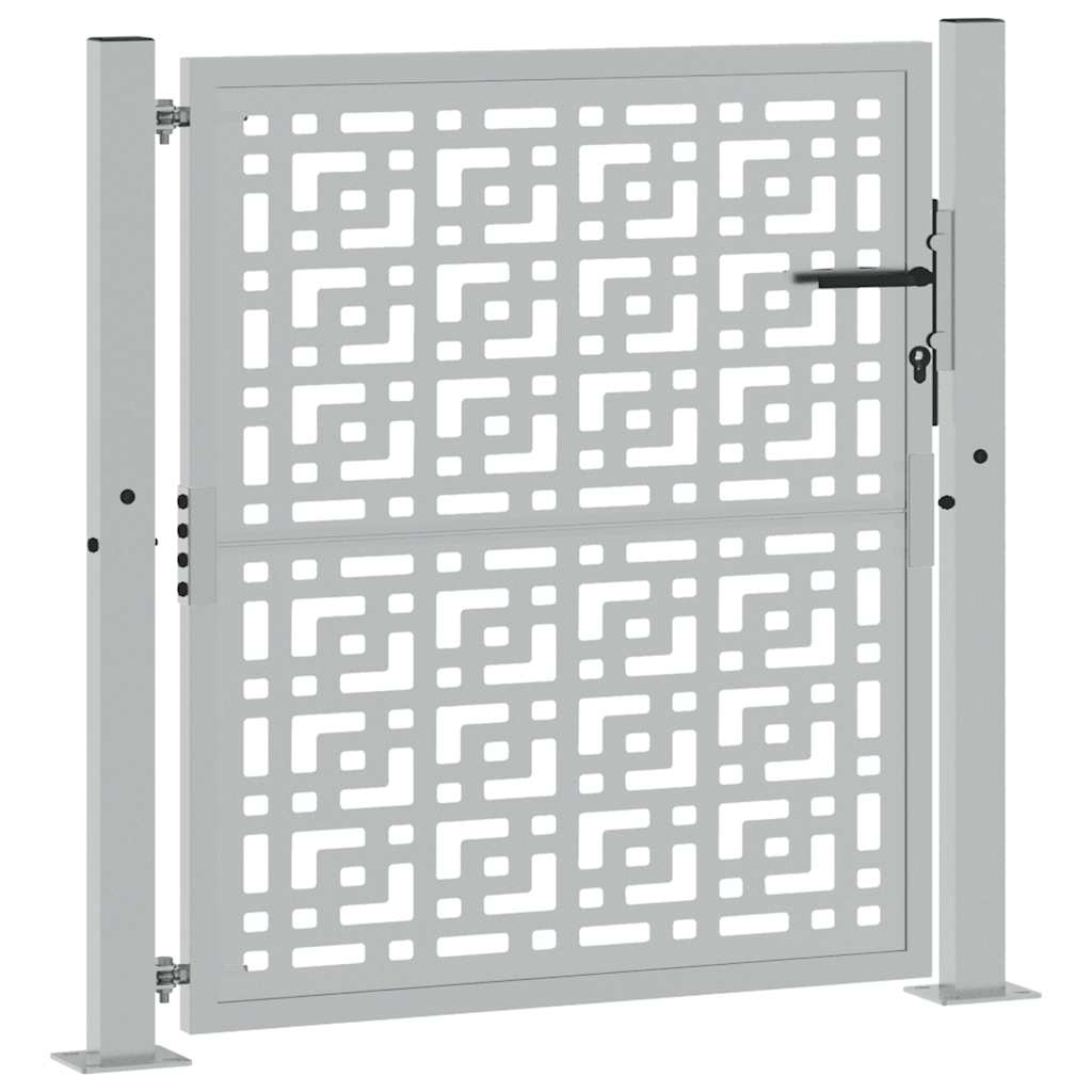 Vidaxxl Tor mit Kreuzdesign 100x100 cm wetterfester Stahl