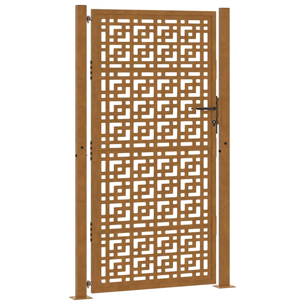 Vidaxxl Tor mit Kreuzdesign 100x200 cm wetterfester Stahl