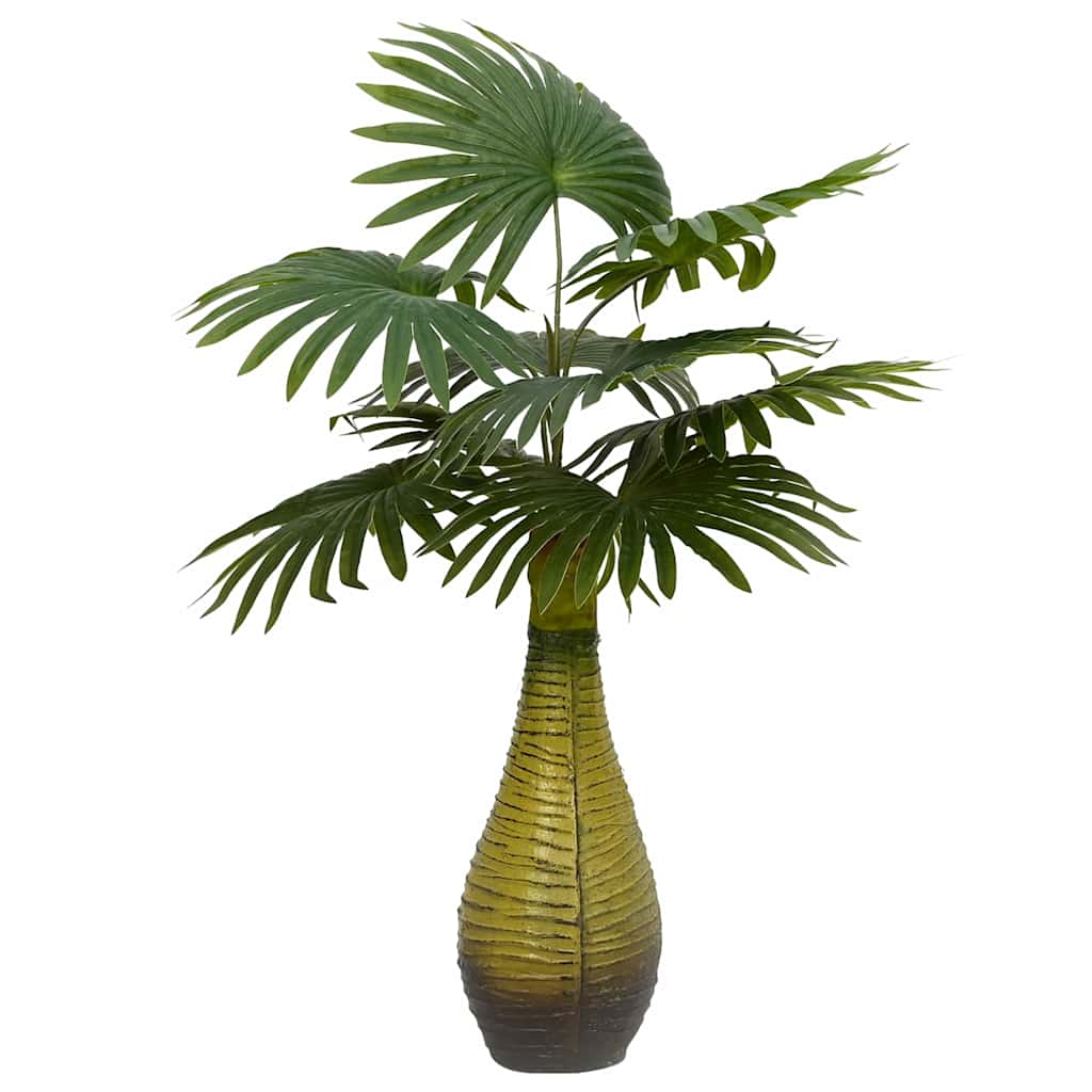 Vidaxl künstliche Palmenpflanze 9 Blätter 65 cm grün