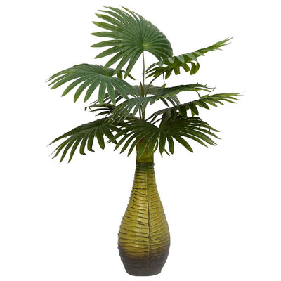 Vidaxl künstliche Palmenpflanze 9 Blätter 65 cm grün