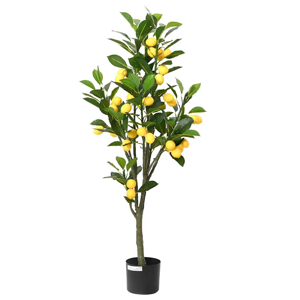 Vidaxx künstlicher Zitronenbaum 136 Blätter 120 cm grün