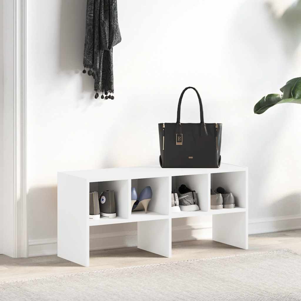 VIDAXL -Schuhregal stapelbar 89.5x30x40 cm Weiß