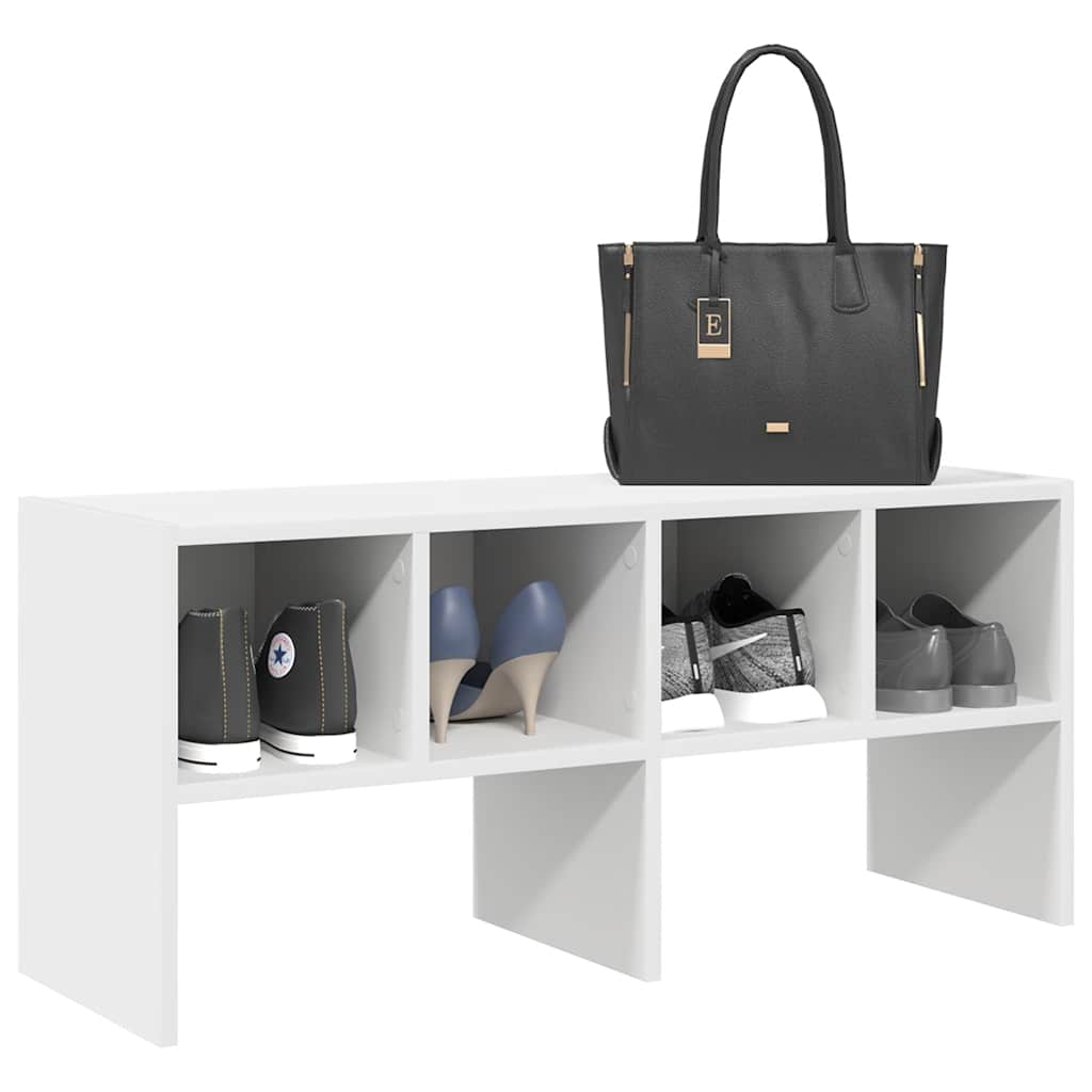 VIDAXL -Schuhregal stapelbar 89.5x30x40 cm Weiß