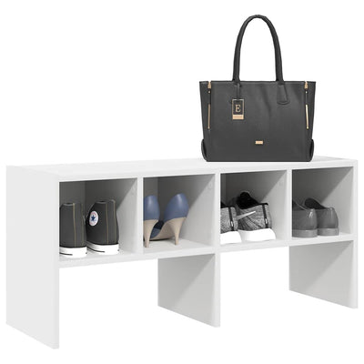 VIDAXL -Schuhregal stapelbar 89.5x30x40 cm Weiß