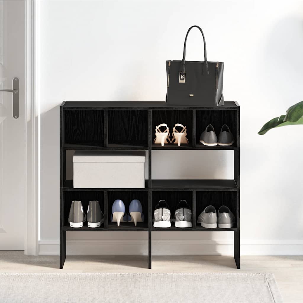 VIDAXL -Schuhregale 2 ST Stapelbar 89,5x30x40 cm schwarzer Eichefarbe