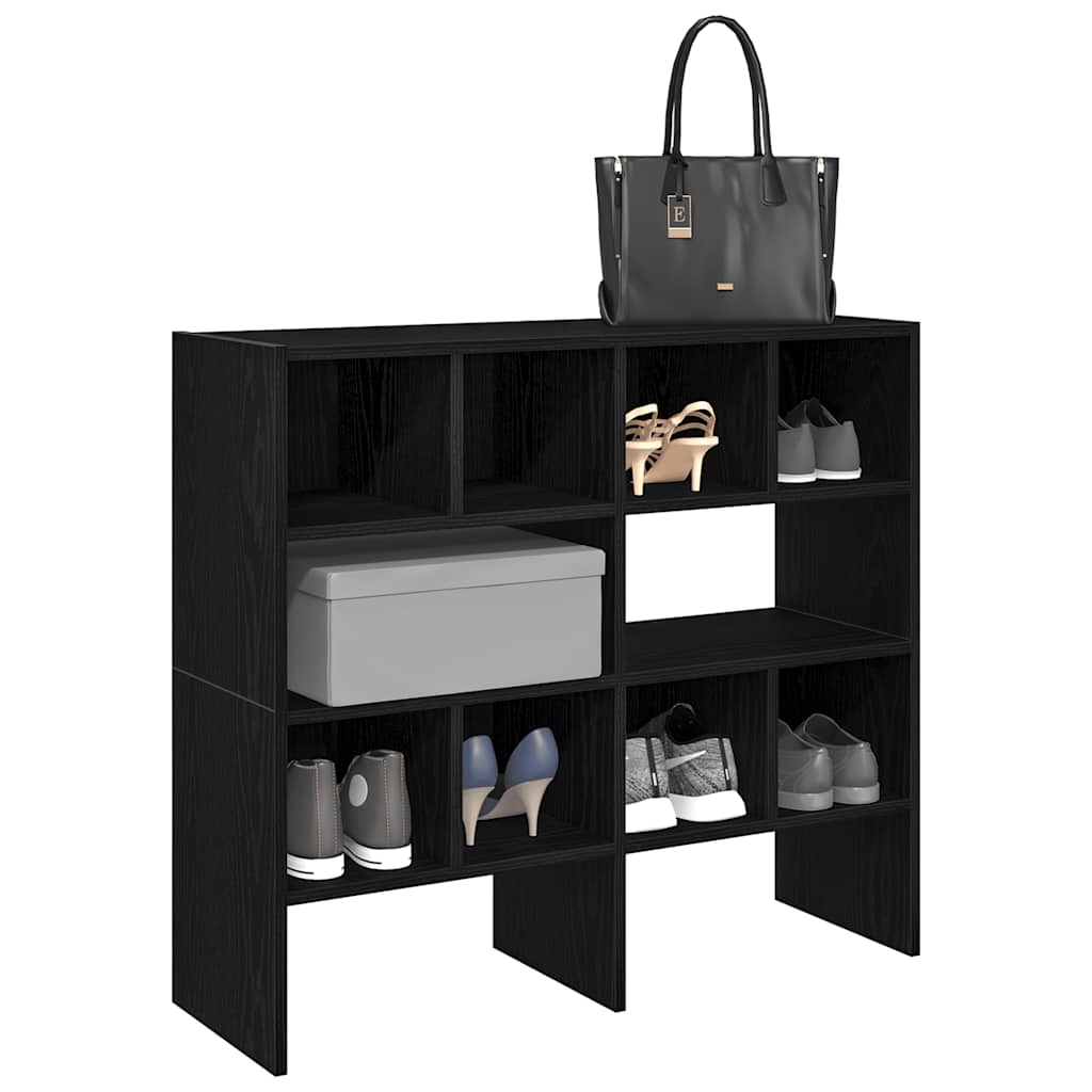 VIDAXL -Schuhregale 2 ST Stapelbar 89,5x30x40 cm schwarzer Eichefarbe