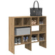 VIDAXL -Schuhregal 2 St stapelbar 89,5x30x40 cm handwerkliche Eiche