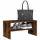 VIDAXL Schuhregal Stapelbar 60x30x30,5 cm geräucherte Eichefarbe