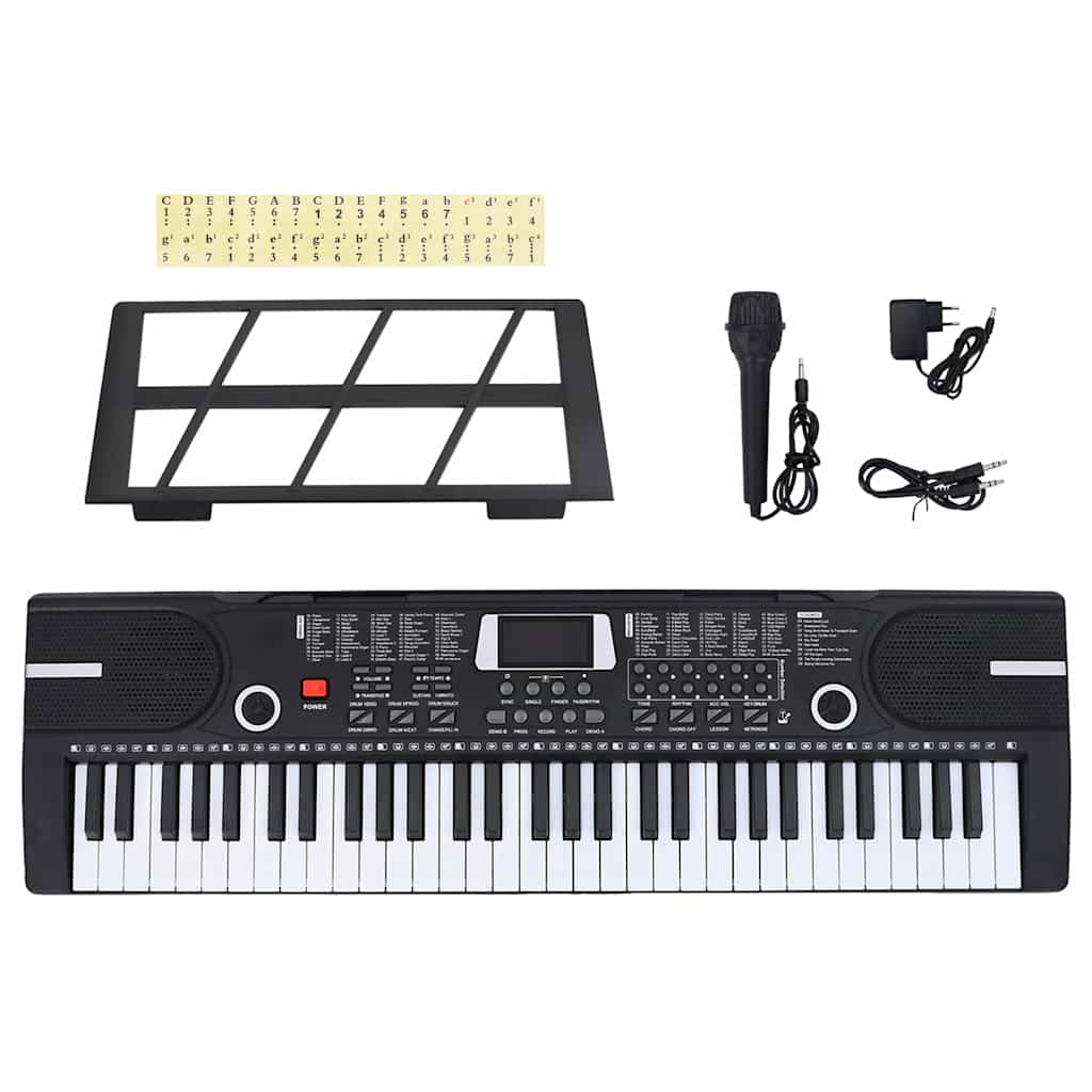 Vidaxl 61 Tasten Klavier Elektrische Tastatur mit Musikstandard