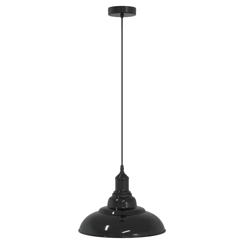 Vidaxx Hängelampe höhenverstellbar E27 ø31 cm Metall glänzend schwarz