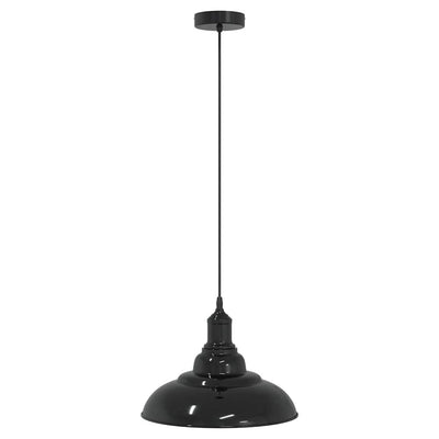 Vidaxx Hängelampe höhenverstellbar E27 ø31 cm Metall glänzend schwarz