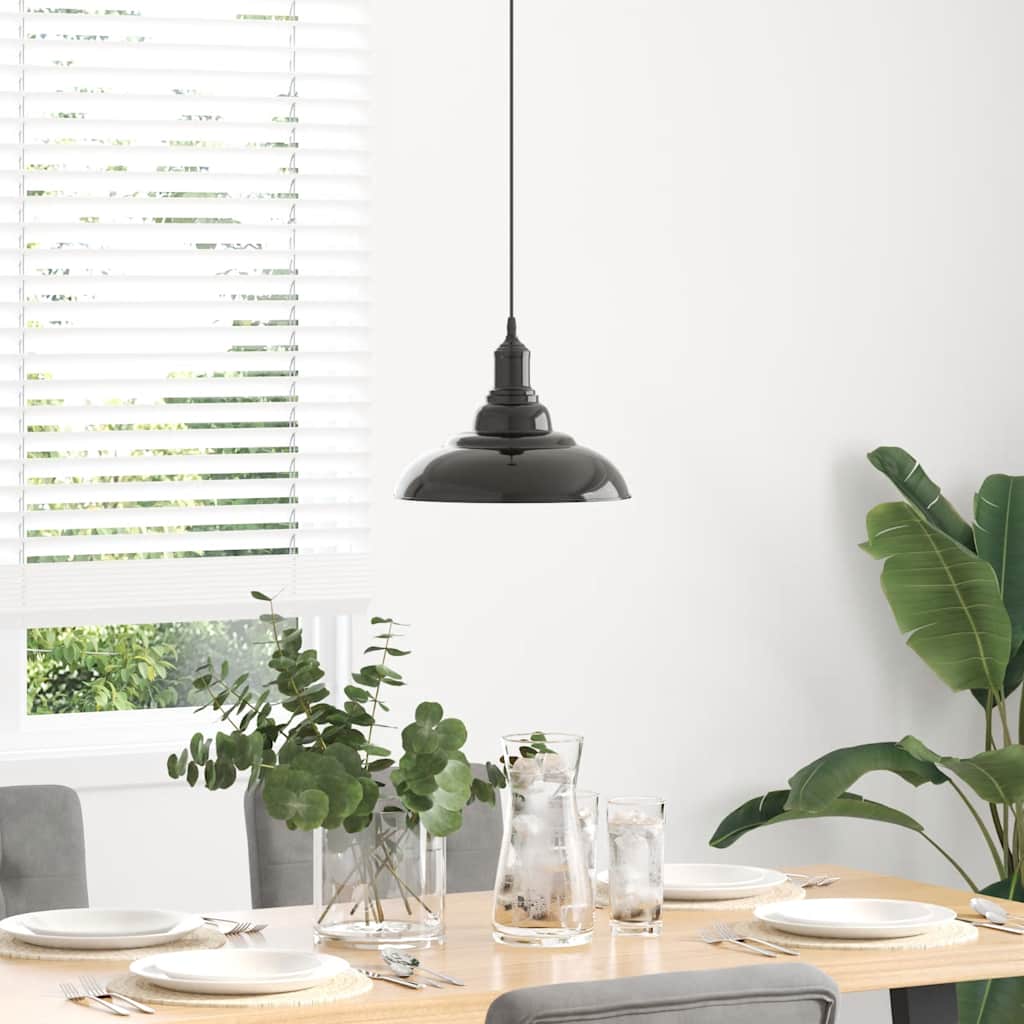 Vidaxx Hängelampe höhenverstellbar E27 ø31 cm Metall glänzend schwarz