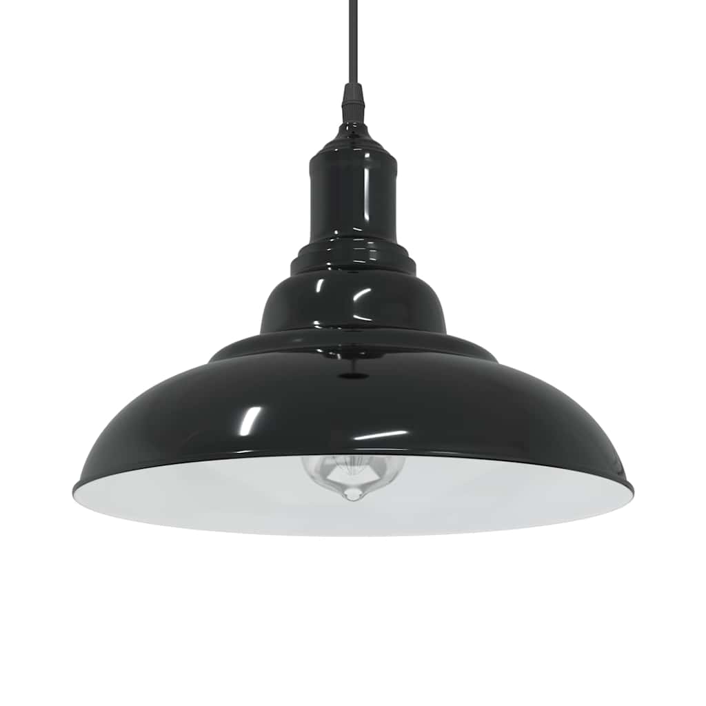 Vidaxx Hängelampe höhenverstellbar E27 ø31 cm Metall glänzend schwarz