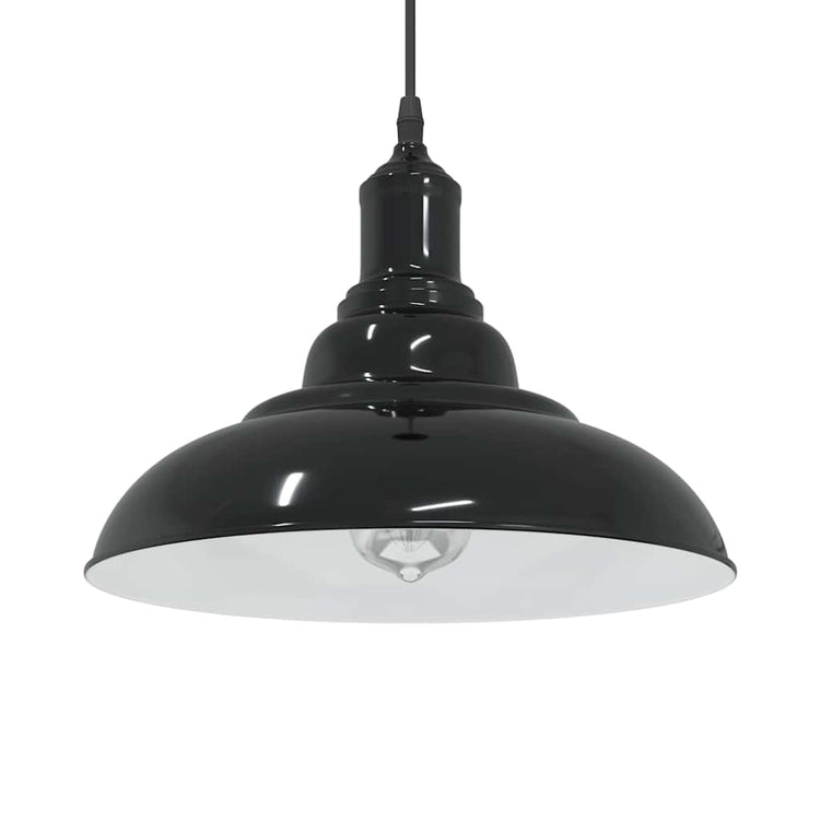 Vidaxx Hängelampe höhenverstellbar E27 ø31 cm Metall glänzend schwarz
