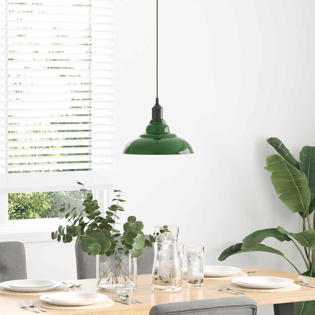 Vidaxx Hängelampe höhenverstellbar E27 ø31 cm Metall glänzend grün