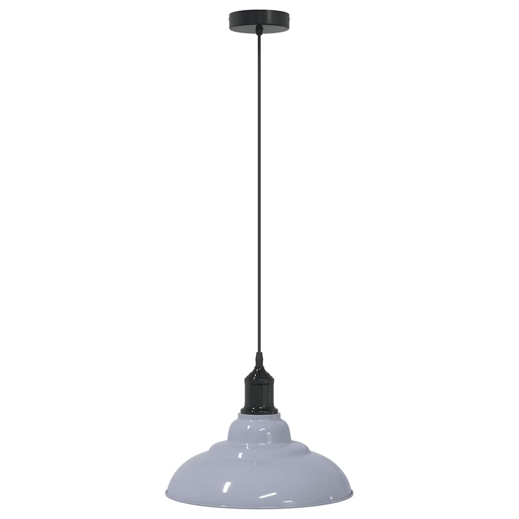 Vidaxx Hängelampe höhenverstellbar E27 ø31 cm Metall glänzend grau