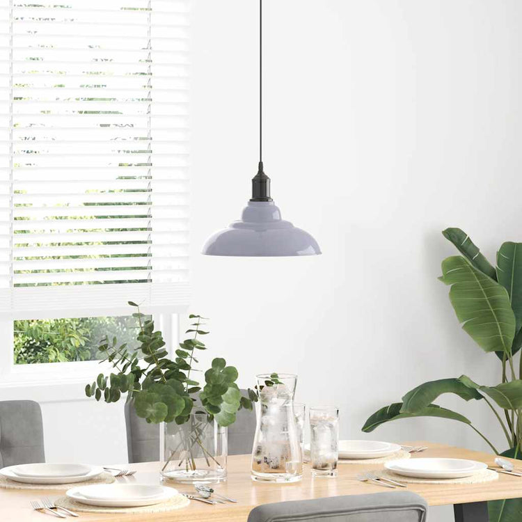 Vidaxx Hängelampe höhenverstellbar E27 ø31 cm Metall glänzend grau