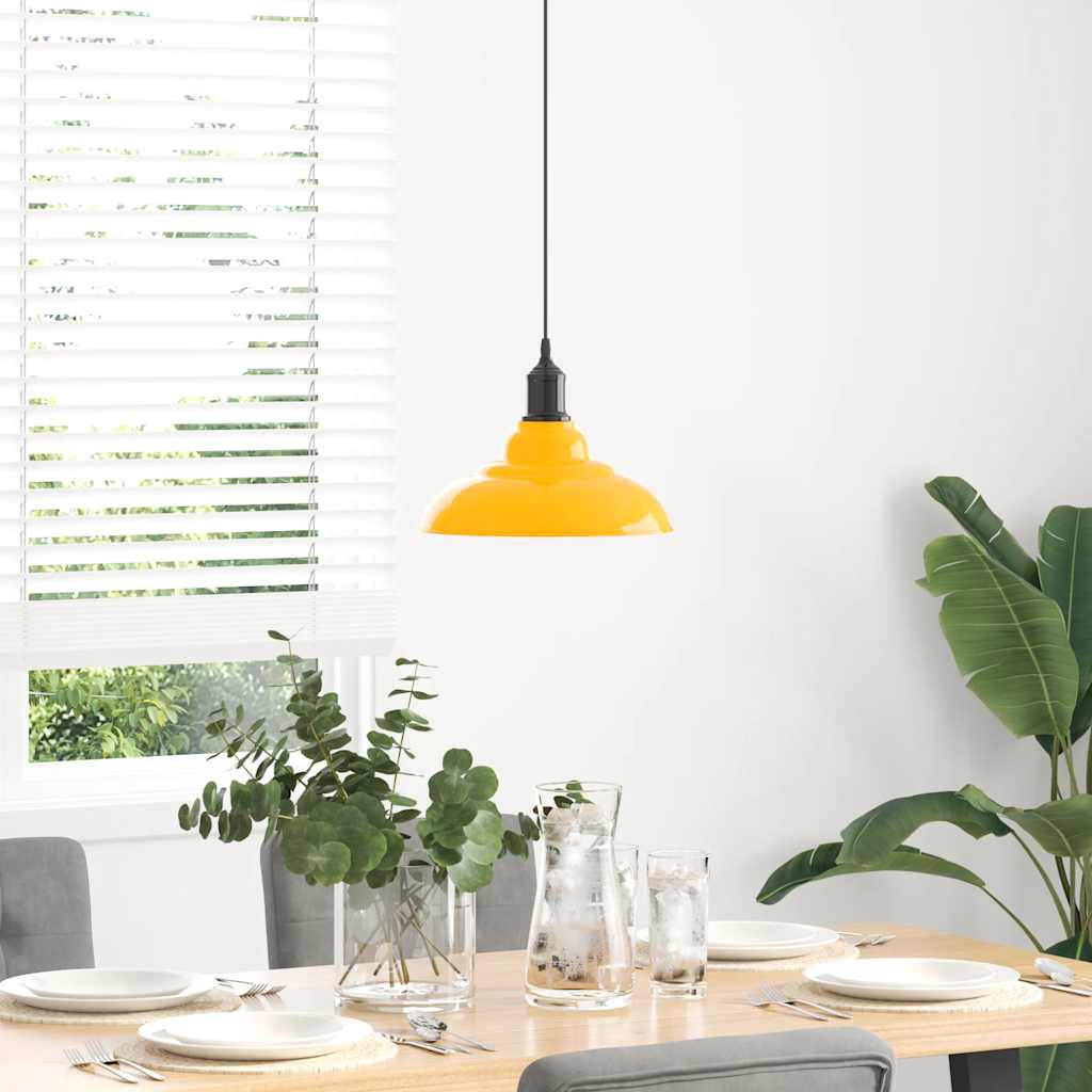 Vidaxx Hängelampe höhenverstellbar E27 ø31 cm Metall glänzend gelb
