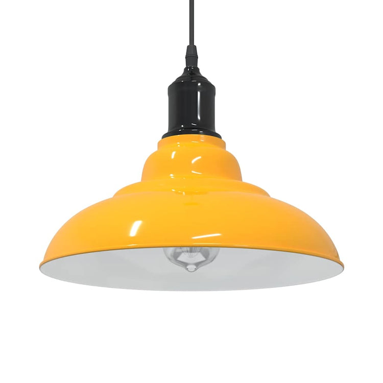 Vidaxx Hängelampe höhenverstellbar E27 ø31 cm Metall glänzend gelb