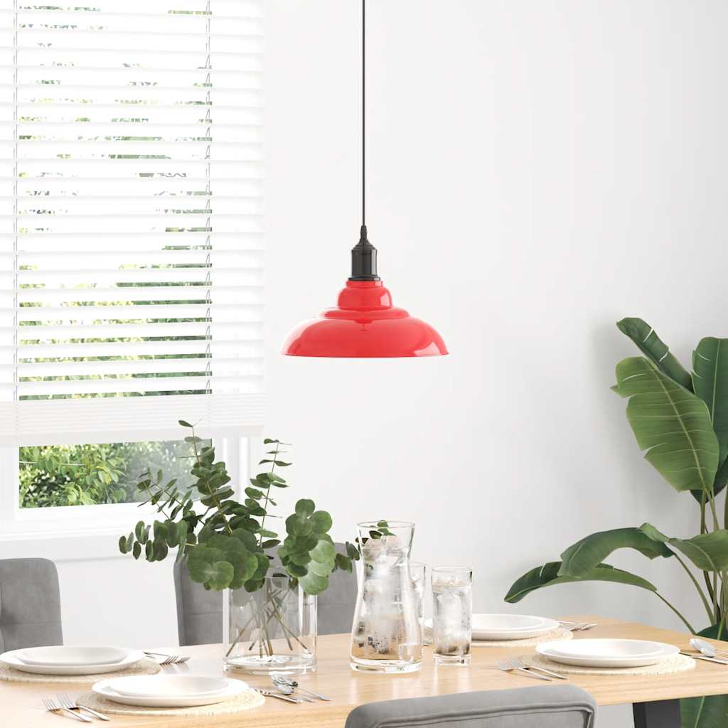 Vidaxx Hängelampe höhenverstellbar E27 ø31 cm Metall glänzend rot