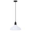 Vidaxx Hängelampe höhenverstellbar E27 ø31 cm Metall glänzend weiß