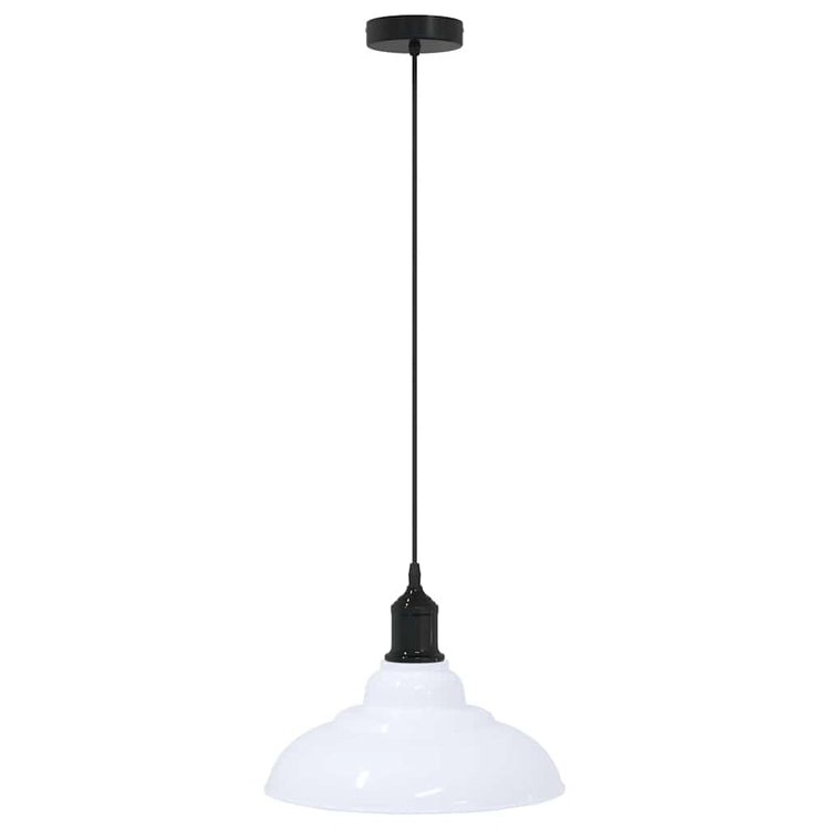 Vidaxx Hängelampe höhenverstellbar E27 ø31 cm Metall glänzend weiß