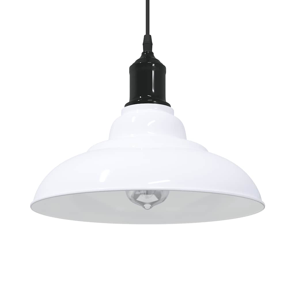 Vidaxx Hängelampe höhenverstellbar E27 ø31 cm Metall glänzend weiß