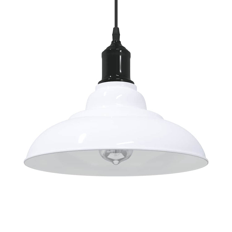 Vidaxx Hängelampe höhenverstellbar E27 ø31 cm Metall glänzend weiß