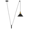 Vidaxx Hängelampe höhenverstellbar E27 ø22 cm Metall glänzend schwarz