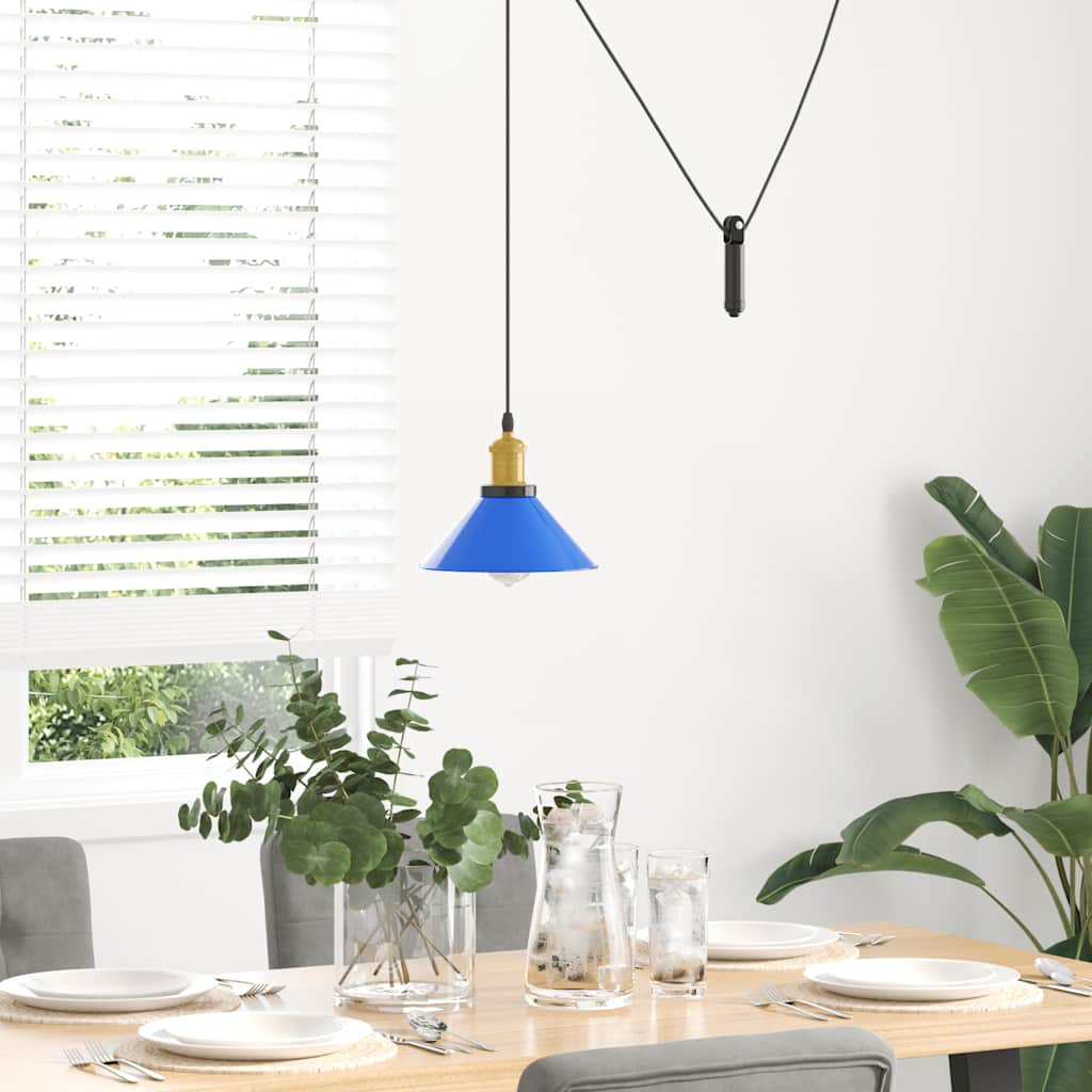 Vidaxx Hängelampe höhenverstellbar E27 ø22 cm Metall dunkelblau