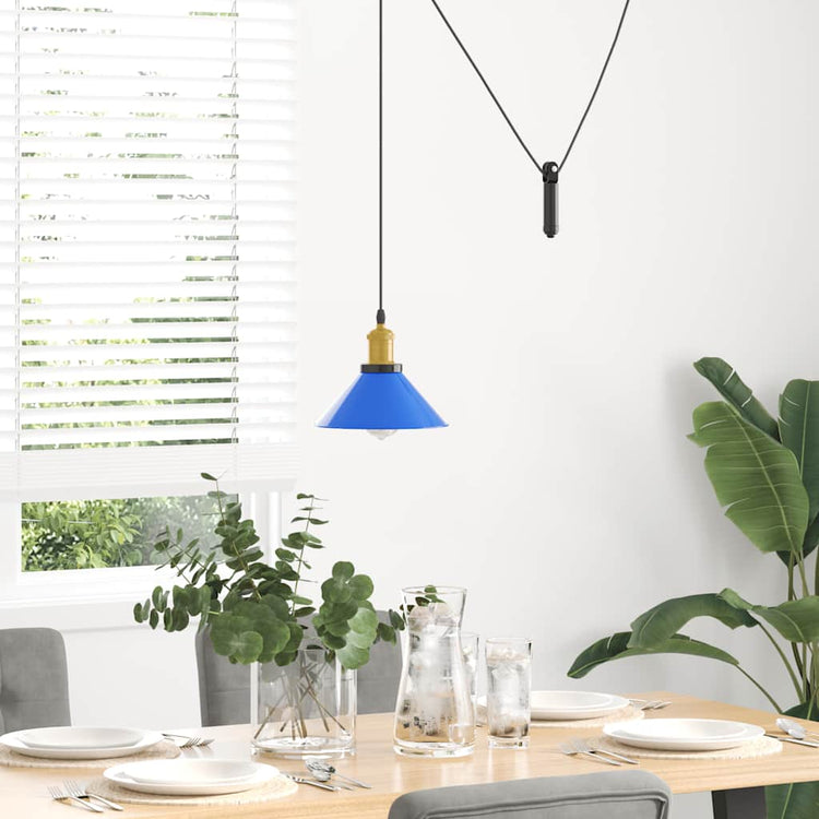 Vidaxx Hängelampe höhenverstellbar E27 ø22 cm Metall dunkelblau