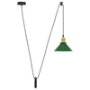 Vidaxx Hängelampe höhenverstellbar E27 ø22 cm Metall glänzend grün