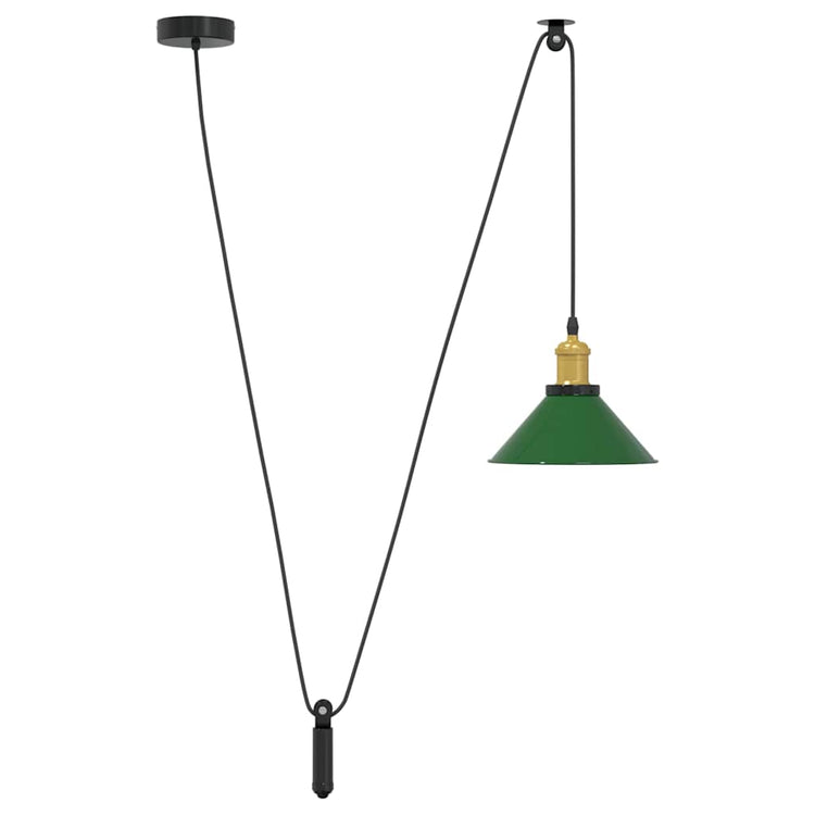 Vidaxx Hängelampe höhenverstellbar E27 ø22 cm Metall glänzend grün