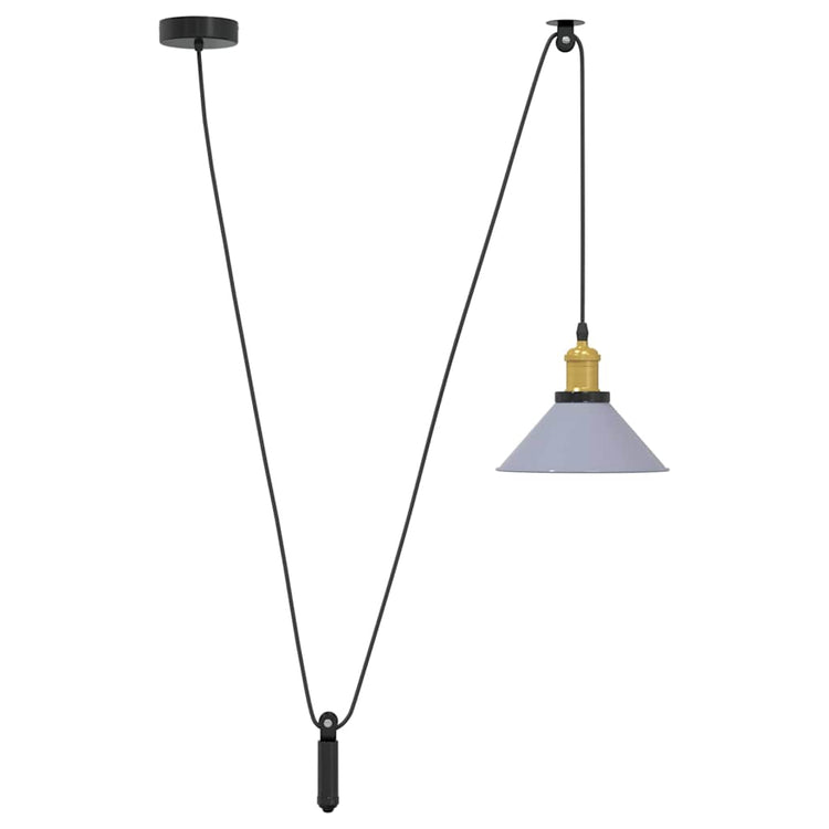 Vidaxx Hängelampe höhenverstellbar E27 ø22 cm Metall glänzend grau