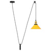 Vidaxx Hängelampe höhenverstellbar E27 ø22 cm Metall glänzend gelb