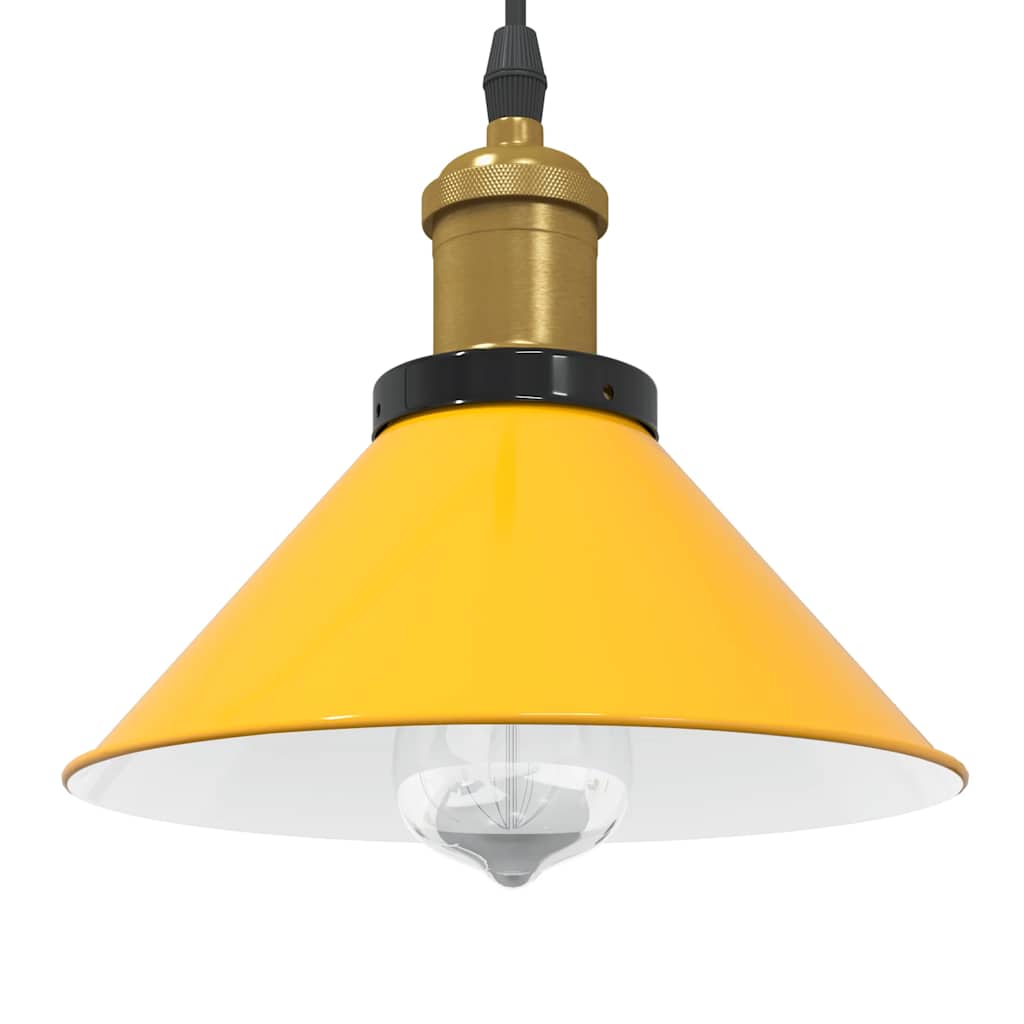 Vidaxx Hängelampe höhenverstellbar E27 ø22 cm Metall glänzend gelb