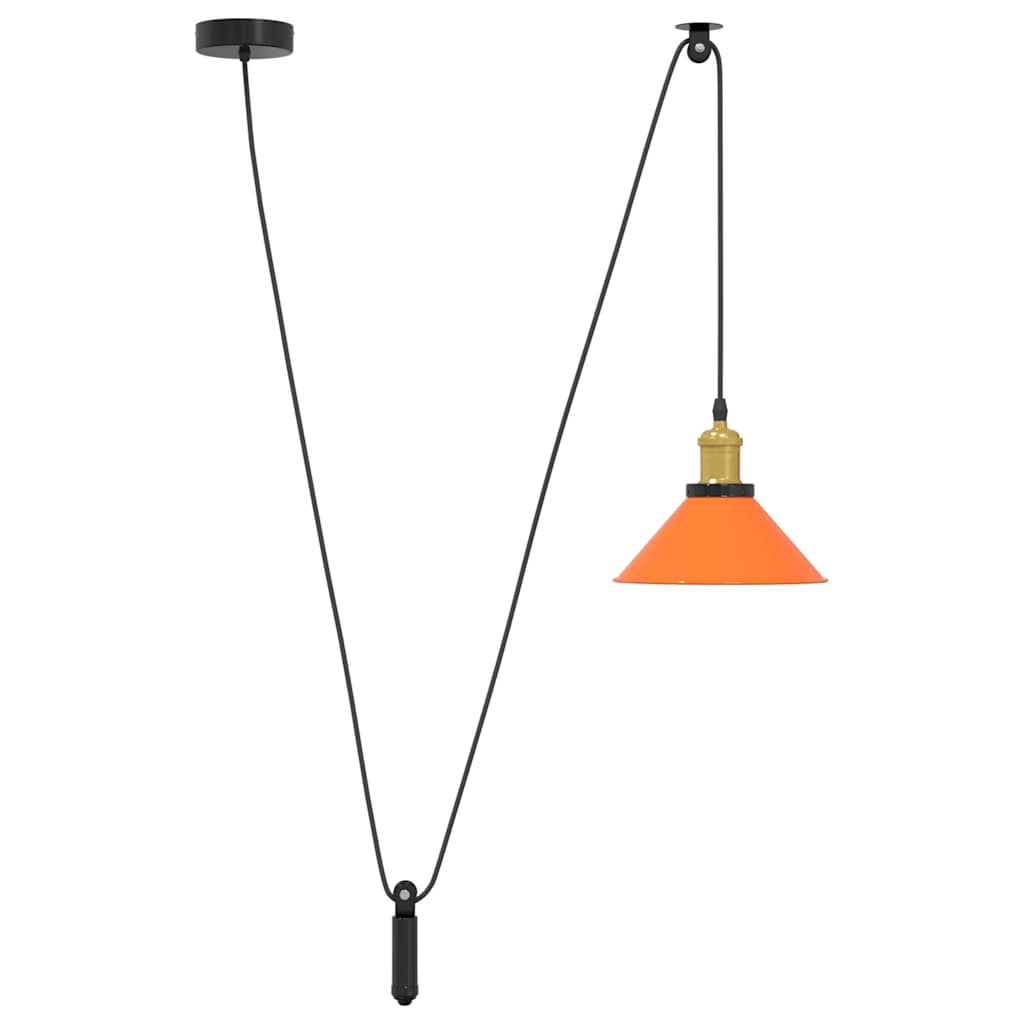 Vidaxx Hängelampe höhenverstellbar E27 ø22cm Metall glänzend orange