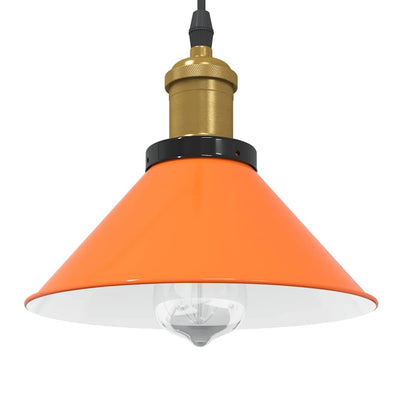 Vidaxx Hängelampe höhenverstellbar E27 ø22cm Metall glänzend orange
