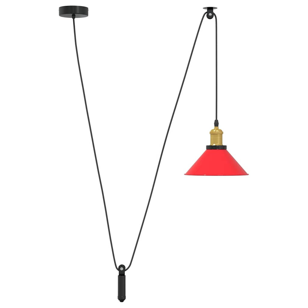 Vidaxx Hängelampe höhenverstellbar E27 ø22 cm Metall glänzend rot