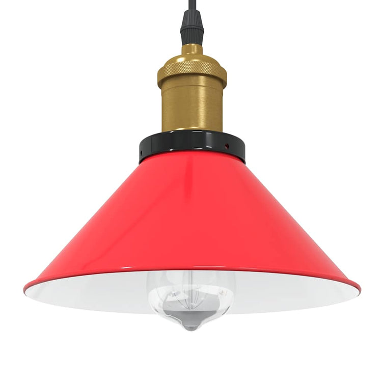 Vidaxx Hängelampe höhenverstellbar E27 ø22 cm Metall glänzend rot