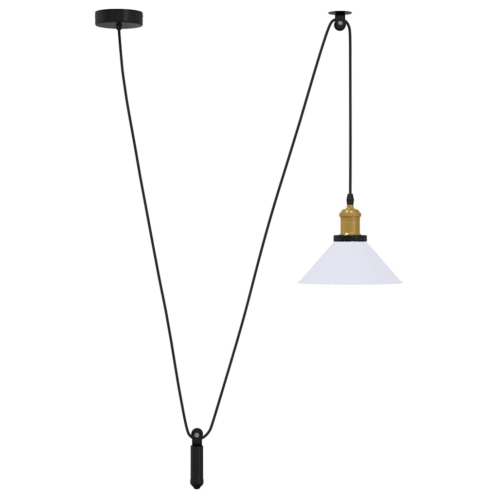 Vidaxx Hängelampe höhenverstellbar E27 ø22 cm Metall glänzend weiß