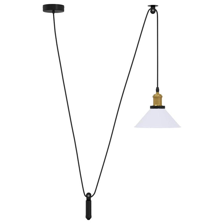 Vidaxx Hängelampe höhenverstellbar E27 ø22 cm Metall glänzend weiß