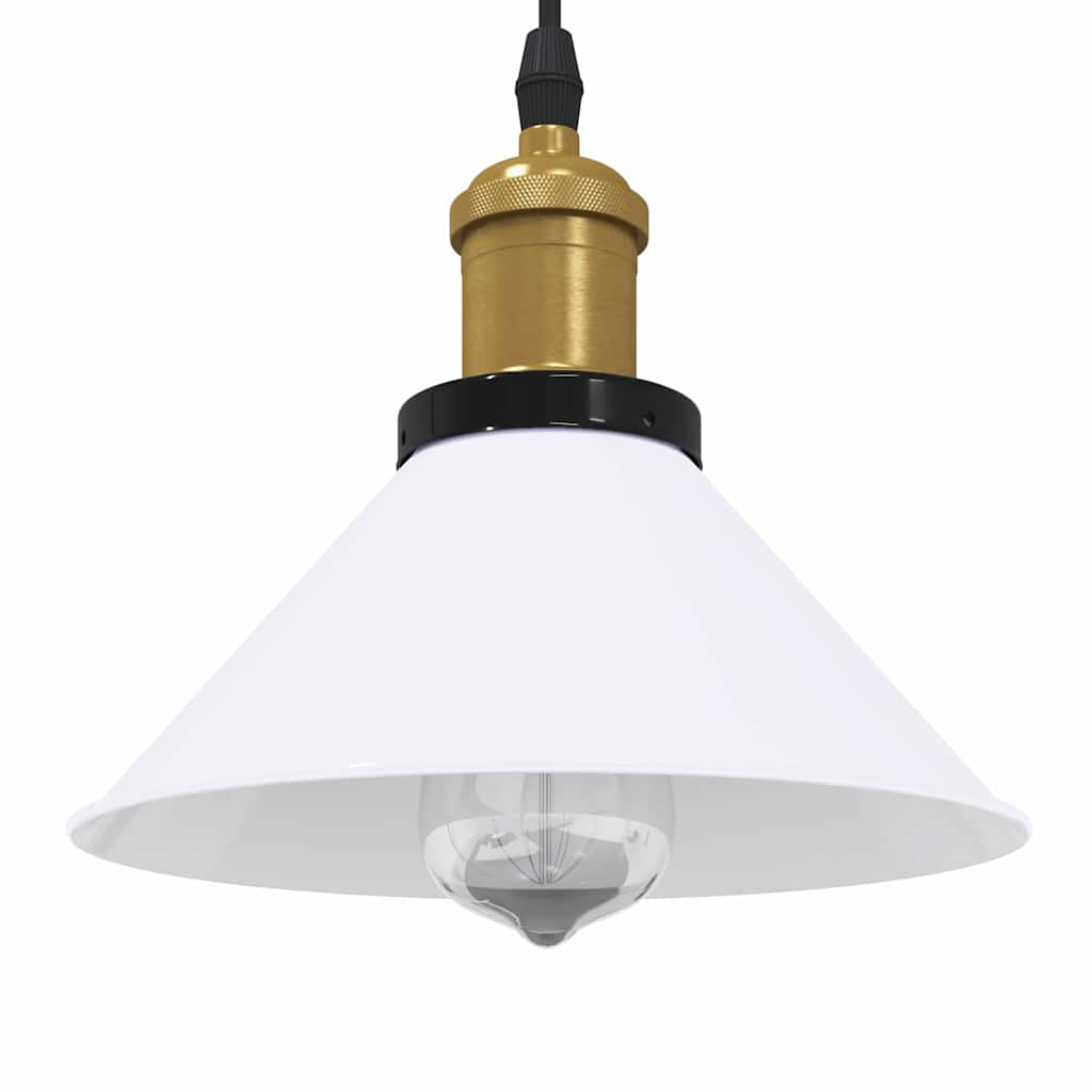 Vidaxx Hängelampe höhenverstellbar E27 ø22 cm Metall glänzend weiß