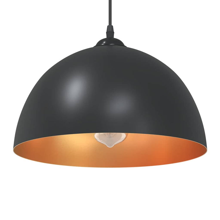 Vidaxl Hängelampen 2 Stück höhenverstellbar E27 30 cm Metall schwarz