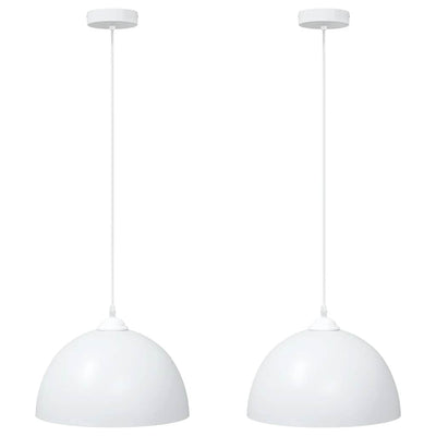 Vidaxx Hängelampen 2 Stück höhenverstellbar E27 30 cm Metall weiß