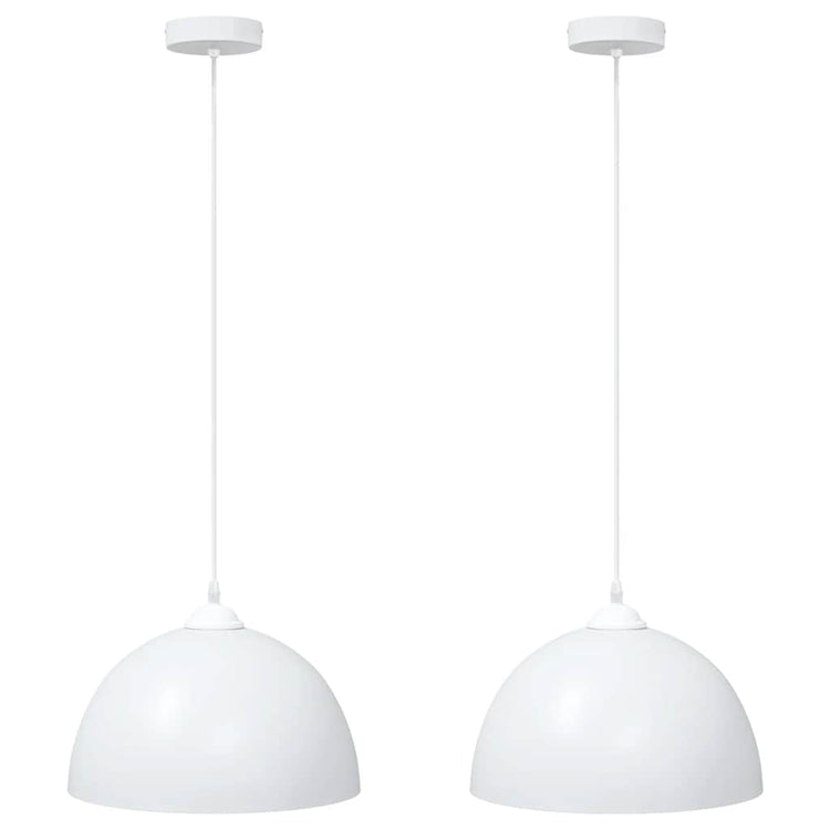 Vidaxx Hängelampen 2 Stück höhenverstellbar E27 30 cm Metall weiß