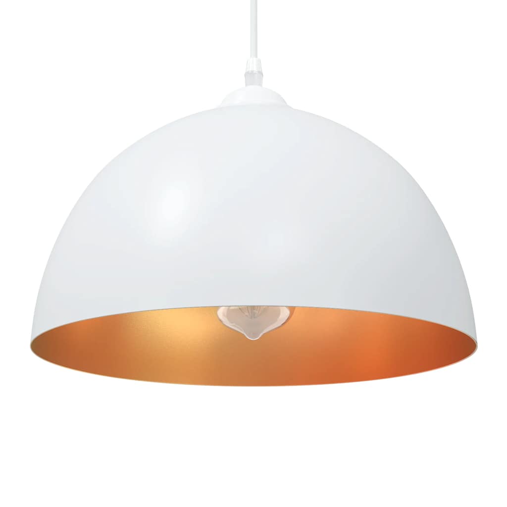 Vidaxx Hängelampen 2 Stück höhenverstellbar E27 30 cm Metall weiß