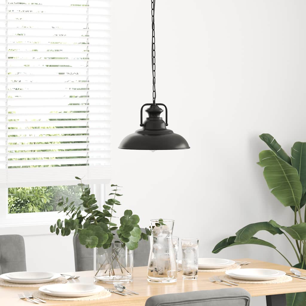 VidaXL Hängelampe E27 ø 31 cm Eisen schwarz
