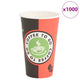 Vidaxl -Papierkaffeetassen 1000 St 16oz 400 ml rot und schwarz